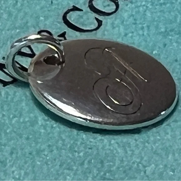 Tiffany’s Notes Letter A Initial Mini Round Charm 925 Authentic - Picture 2 of 4